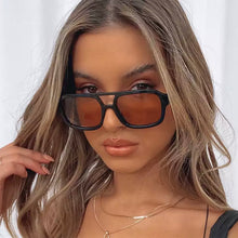 Load image into Gallery viewer, Round Vintage Sunglasses Women 2023 Design Retro Brand Sun Glasses Female Lady Double Bridges Designer Oculos De Sol