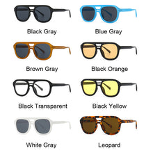 Load image into Gallery viewer, Round Vintage Sunglasses Women 2023 Design Retro Brand Sun Glasses Female Lady Double Bridges Designer Oculos De Sol