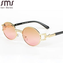 Load image into Gallery viewer, Round Vintage Sunglasses Women Men Steampunk Oval Sun Glasses Men Punk Retro Eyeglasses  Brand Designer Eyewear UV400