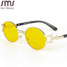 Load image into Gallery viewer, Round Vintage Sunglasses Women Men Steampunk Oval Sun Glasses Men Punk Retro Eyeglasses  Brand Designer Eyewear UV400