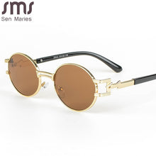 Load image into Gallery viewer, Round Vintage Sunglasses Women Men Steampunk Oval Sun Glasses Men Punk Retro Eyeglasses  Brand Designer Eyewear UV400