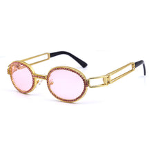 Carica l'immagine nel visualizzatore di Gallery, Round Women Sunglasses Brand Designer Diamond Sunglasses Women 2023 Gothic Steampunk Colorful Rhinestone Shades UV400 Oculos