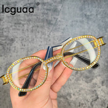 Carica l'immagine nel visualizzatore di Gallery, Round Women Sunglasses Brand Designer Diamond Sunglasses Women 2023 Gothic Steampunk Colorful Rhinestone Shades UV400 Oculos