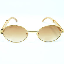 Load image into Gallery viewer, Round Wood Sunglasses Men Luxury Brand Designer Carter Sun Glasses Driving Shade Eyewear Mens Wooden White Red Black Wood Glass