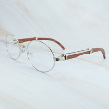Load image into Gallery viewer, Round Wood Sunglasses Men Luxury Brand Designer Carter Sun Glasses Driving Shade Eyewear Mens Wooden White Red Black Wood Glass