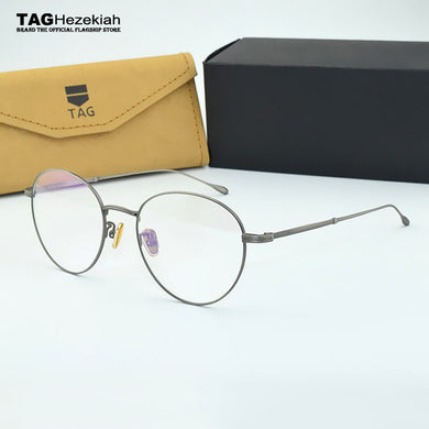 Round eye glasses frame women 2023 tag Hezekiah Brand Retro eyeglasses men Goggles transparent computer optical glasses