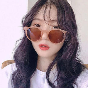 Round frame trend small frame glasses sunglasses Practical sunglasses birthday gift wild Portable glasses