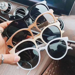 Round frame trend small frame glasses sunglasses Practical sunglasses birthday gift wild Portable glasses