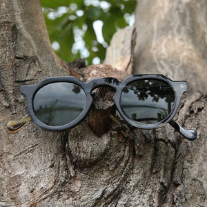 Round oval yak horn frame UV400 polarized lenses unisex women men's sunglasses horn glasses eyeglasses