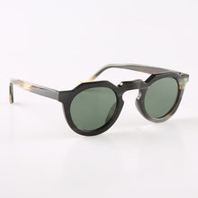 Load image into Gallery viewer, Round oval yak horn frame UV400 polarized lenses unisex women men&#39;s sunglasses horn glasses eyeglasses