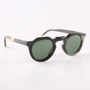 Round oval yak horn frame UV400 polarized lenses unisex women men's sunglasses horn glasses eyeglasses