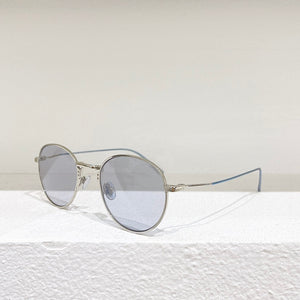 Round women sunglasses metal frame green lens style men sunglasses