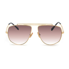 Carica l'immagine nel visualizzatore di Gallery, Royal Girl Donna Cat Eye Occhiali da sole Stile Retro Doppio metallo Occhiali da sole Tonalità UV400 Vintage Strano gradiente Lega ss145 