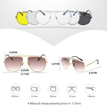 Carica l'immagine nel visualizzatore di Gallery, Royal Girl Donna Cat Eye Occhiali da sole Stile Retro Doppio metallo Occhiali da sole Tonalità UV400 Vintage Strano gradiente Lega ss145 