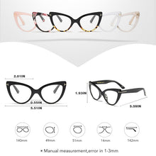 Load image into Gallery viewer, Royal Girl Retro Cat Eye Glasses Women Accessories Clear Lens Gift Woman Eyeglasses Optical Cat Frame Glasses Stand ss001