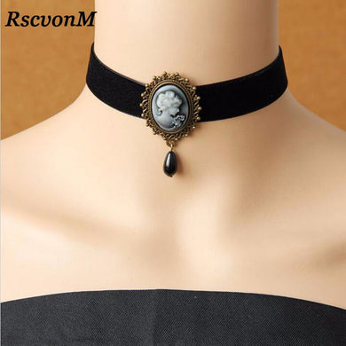 Gothic Jewelry Vintage Lace Necklaces & Pendants Women Accessories Choker Necklace False Collar Statement Necklaces