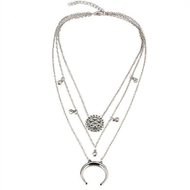 Women Necklace tassel Statement Necklaces Pendants Vintage Jewelry Multi Layers Long Necklace Tassel pendant Necklace