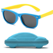Carica l&#39;immagine nel visualizzatore di Gallery, Rubber frame Polarized Kids Sunglasses with Case Boys Girls Silicone Safety Sun Glasses Gift For Children Baby UV400 Gafas