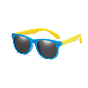 Rubber frame Polarized Kids Sunglasses with Case Boys Girls Silicone Safety Sun Glasses Gift For Children Baby UV400 Gafas