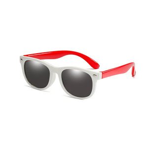 Rubber frame Polarized Kids Sunglasses with Case Boys Girls Silicone Safety Sun Glasses Gift For Children Baby UV400 Gafas