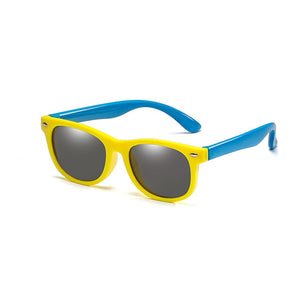 Rubber frame Polarized Kids Sunglasses with Case Boys Girls Silicone Safety Sun Glasses Gift For Children Baby UV400 Gafas