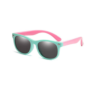 Rubber frame Polarized Kids Sunglasses with Case Boys Girls Silicone Safety Sun Glasses Gift For Children Baby UV400 Gafas