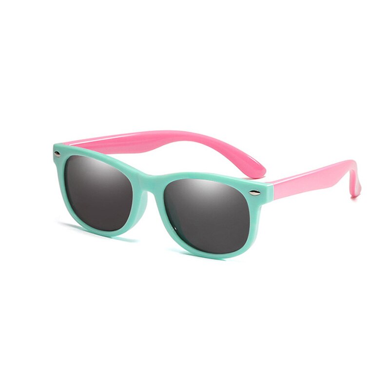 Rubber frame Polarized Kids Sunglasses with Case Boys Girls Silicone Safety Sun Glasses Gift For Children Baby UV400 Gafas