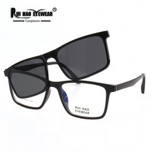 Load image into Gallery viewer, Rui Hao Eyewear Men Eyeglasses Frame And Clip on Sunglasses Polarized Prescription Glasses Frame Men Brand Spectacles 2123