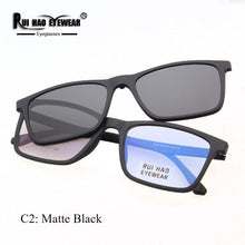 Load image into Gallery viewer, Rui Hao Eyewear Men Eyeglasses Frame And Clip on Sunglasses Polarized Prescription Glasses Frame Men Brand Spectacles 2123