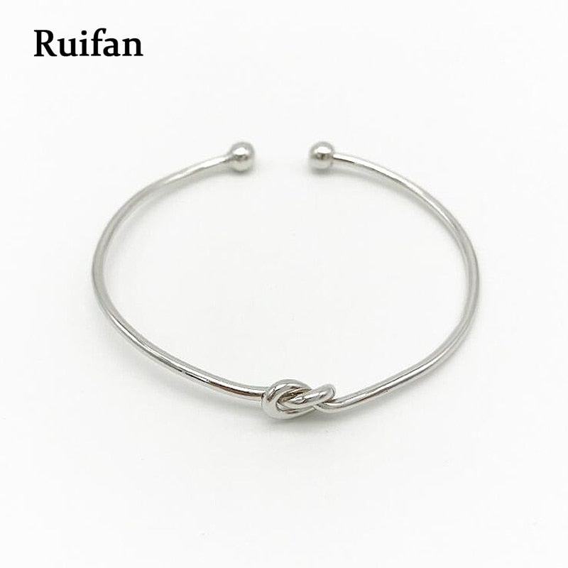 2018 New 100% 925 Sterling Silver Bracelets Adjustable White Gold Color Women Open Cuff Bangle Bracelet Jewelry YBR004