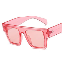 Load image into Gallery viewer, RunBird Flat Top Oversize Square Sunglasses Women Brand Designer Decoration Gradient Shades Black Red Sunglasses for Men 5357