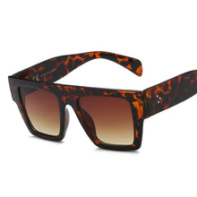 Load image into Gallery viewer, RunBird Flat Top Oversize Square Sunglasses Women Brand Designer Decoration Gradient Shades Black Red Sunglasses for Men 5357