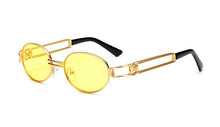 Load image into Gallery viewer, RunBird Hip Hop Retro Small Round Sunglasses Men Vintage Steampunk Sunglasses Women Gold Glasses Frame Eyewear Oculo UV400 494R