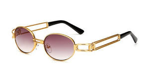 RunBird Hip Hop Retro Small Round Sunglasses Men Vintage Steampunk Sunglasses Women Gold Glasses Frame Eyewear Oculo UV400 494R