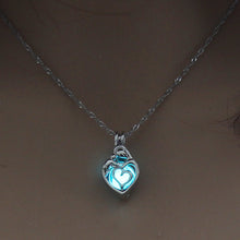 Load image into Gallery viewer, Running Horse Cross Luminous Skull Dragon Animal Footprint Flashlight Glowing Pendant DIY Locket Cage GLOW in the DARK Necklace