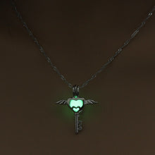 Load image into Gallery viewer, Running Horse Cross Luminous Skull Dragon Animal Footprint Flashlight Glowing Pendant DIY Locket Cage GLOW in the DARK Necklace
