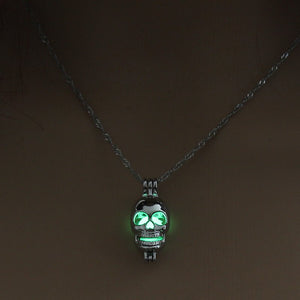 Running Horse Cross Luminous Skull Dragon Animal Footprint Flashlight Glowing Pendant DIY Locket Cage GLOW in the DARK Necklace