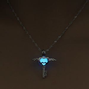 Running Horse Cross Luminous Skull Dragon Animal Footprint Flashlight Glowing Pendant DIY Locket Cage GLOW in the DARK Necklace