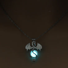 Load image into Gallery viewer, Running Horse Cross Luminous Skull Dragon Animal Footprint Flashlight Glowing Pendant DIY Locket Cage GLOW in the DARK Necklace