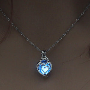 Running Horse Cross Luminous Skull Dragon Animal Footprint Flashlight Glowing Pendant DIY Locket Cage GLOW in the DARK Necklace