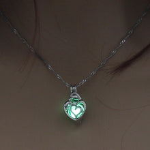 Load image into Gallery viewer, Running Horse Cross Luminous Skull Dragon Animal Footprint Flashlight Glowing Pendant DIY Locket Cage GLOW in the DARK Necklace