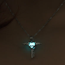 Load image into Gallery viewer, Running Horse Cross Luminous Skull Dragon Animal Footprint Flashlight Glowing Pendant DIY Locket Cage GLOW in the DARK Necklace