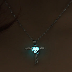 Running Horse Cross Luminous Skull Dragon Animal Footprint Flashlight Glowing Pendant DIY Locket Cage GLOW in the DARK Necklace