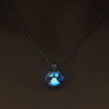 Load image into Gallery viewer, Running Horse Cross Luminous Skull Dragon Animal Footprint Flashlight Glowing Pendant DIY Locket Cage GLOW in the DARK Necklace