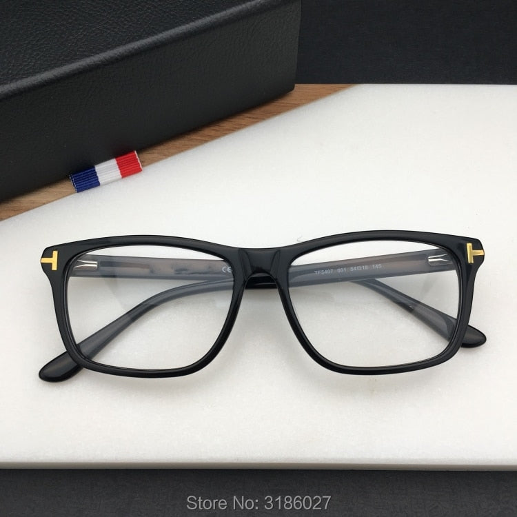 Ryma TF5407 TOM  with logo Handmade Acetate Sunglasses Men Square Glasses Women  Brand Designer with Box