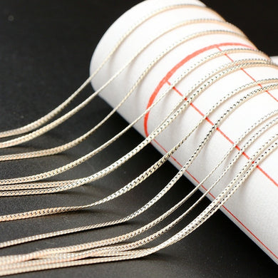 S925 Sterling Silver Jewelry Wholesale Hypoallergenic Retro Thai Silver Necklace Chain Wild Silver Flat Men And Women