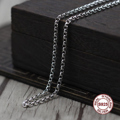 Collana in argento sterling S925 Collana semplice con palline selvagge Personalità Catena di maglioni stile coppia classica Invia un regalo all'amore 