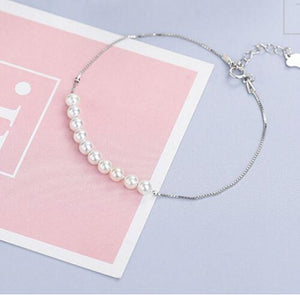 S925 silver bracelet popular double-line snake bone bead bracelets bracelet CB09