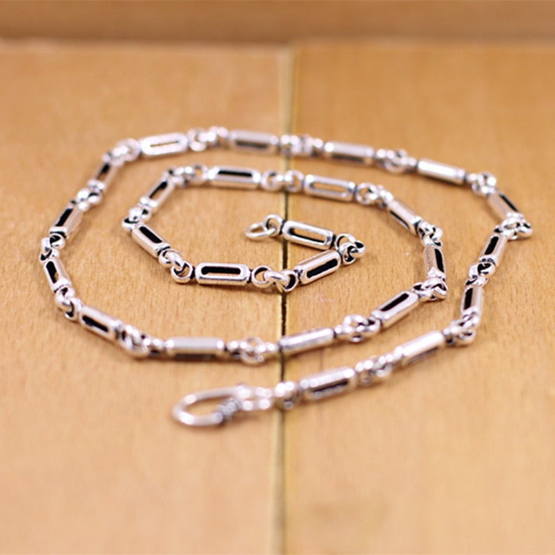 S925 sterling silver jewelry wholesale silver product personality Korea trend Men's Antique Necklace