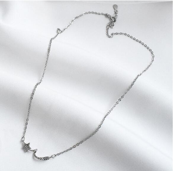 S925 sterling silver meteor necklace female temperament meteor clavicle chain CN07